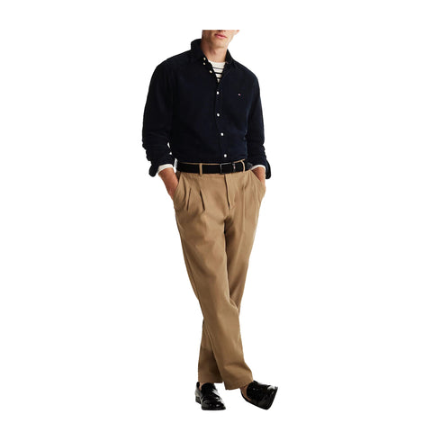 Tommy Hilfiger Camicia casual Camicia Uomo button down in velluto Blu - Francavilla Moda